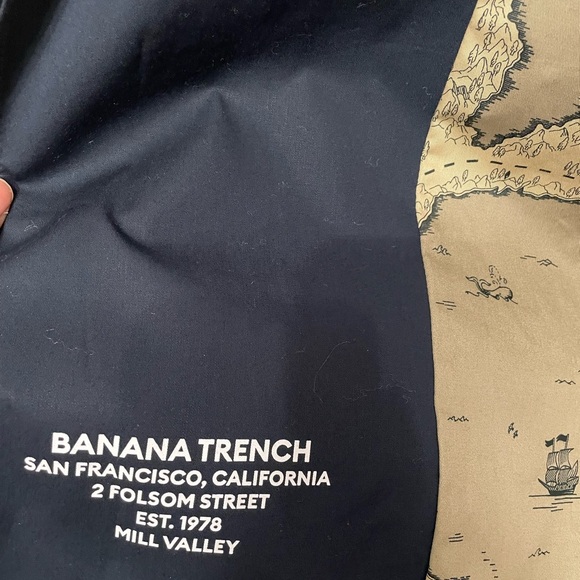 Banana Republic Navy Water Resistant Trench Coat - Picture 8 of 9